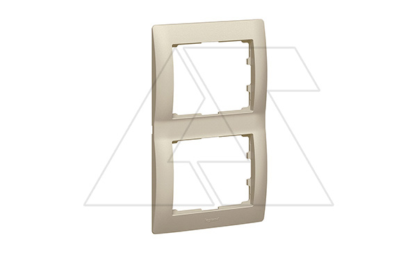 Galea Life - Рамка на 2 поста вертикальная, Titanium