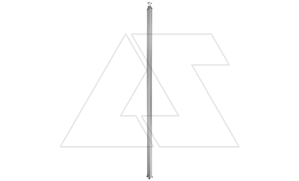 Колонна Snap-On 3,9m для потолка до 5,1m, 2 секции, корпус и крышка из алюминия, цвет алюминий