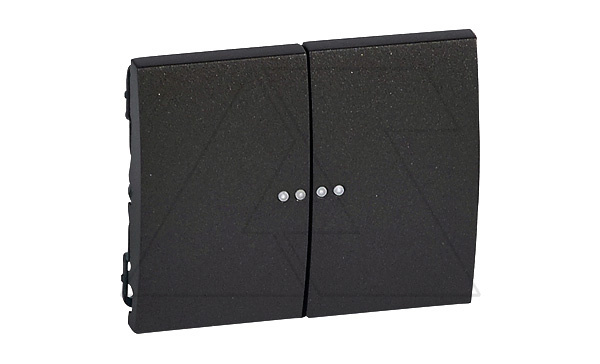 Galea Life - Клавиша для выключателя двойного с индикацией, Dark Bronze