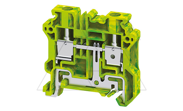 Клемма защитного проводника CYG6 /8x50mm, винтовая, 2 присоед., 6(max 10)mm2, желто-зеленая