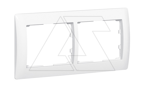 Galea Life - Рамка на 2 поста горизонтальная, White