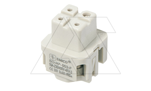 Вставка контактная, размер H3A, тип гнездо, 3P+PE, 10A, 230/400V, винтовой зажим