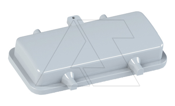 Крышка защитная приборного корпуса разъема, размер H16B, пластик, RAL 7037