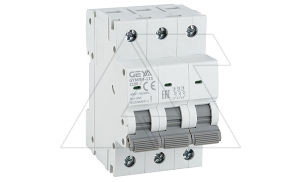Авт. выключатель GYM9H-125-3P-100C, 3P, 100A, хар-ка C, 10kA, 3M