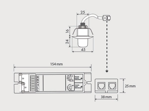 Сенсор для датчика присутствия B.E.G. PD9-S-SDB-GH-FC
