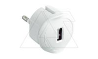 Компактное зарядное устройство USB Type A, 230V, 1.5А, 5 Вт, белый