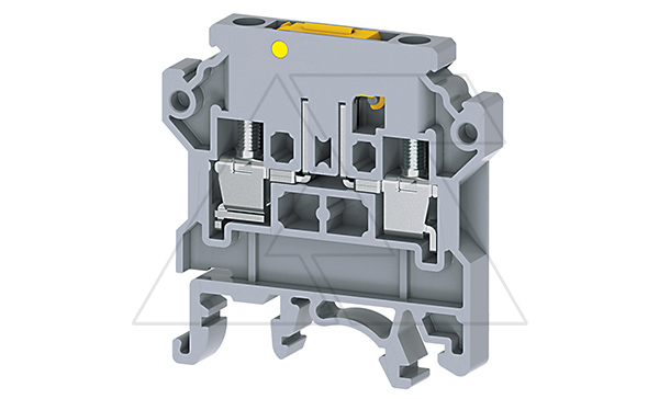 Клемма с ножевым размыкателем CKT4U /6x46,3mm, винтовая, 2 присоед., 4(max 6)mm2, 28A, 800V, серая