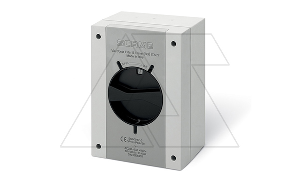 Выключатель нагрузки, 3P, 80A (55A 415V AC3), 690VAC, габ. Y2, черная блок. рукоятка, в пластм. корпусе IP66/IP69, ISOLATORS