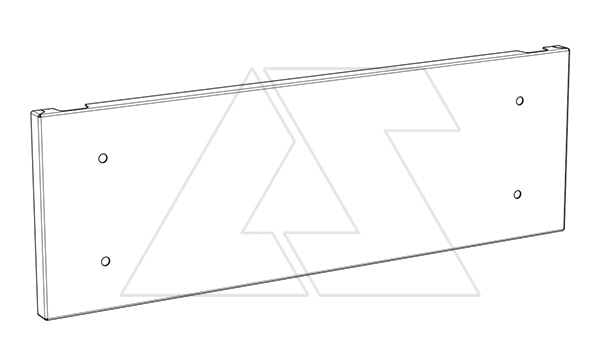 Глухая модульная панель 200x800мм (ВхШ), RAL7035, 1шт