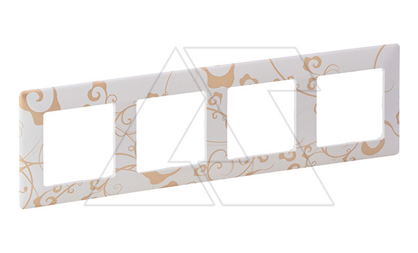 Valena Life - Рамка 4 поста верт/гориз, ампир белый