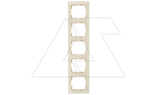 Candela - Рамка 5 постов, к механизмам серии 21, вертикальный монтаж, сл.кость
