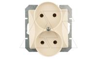 OPAL - Розетка 2x2P в стандартную рамку, бежевый