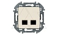 Inspiria - Розетка 2хRJ-45 UTP CAT5E (сл.кость) от интернет-магазина amperkin.by