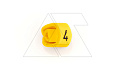 Маркер кольцевой RMS-04 59844-4, D кабеля 8-16mm, 16-70mm2, символ "4", PVC, желтый (упак. 100шт.) от интернет-магазина amperkin.by