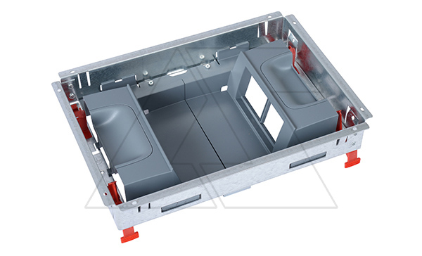 Основание монтажной коробки, вертикальный монтаж, 8M(2x4), Hmin=83/68mm