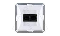 OPAL - Розетка 2xRJ-45 UTP кат.5e, белый