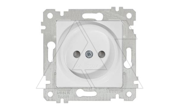 Rita - Розетка 2P, защ. шторки, белый