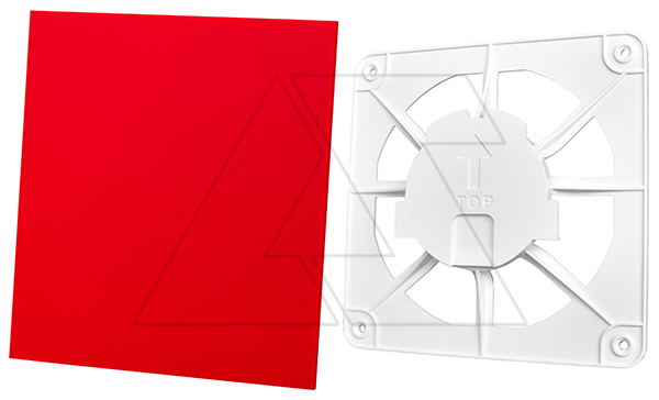 Решетка вентиляционная с панелью декоративной универсальной dRim, пластик, красный