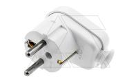 Вилка угловая 2P+E 16A, 250V, белый
