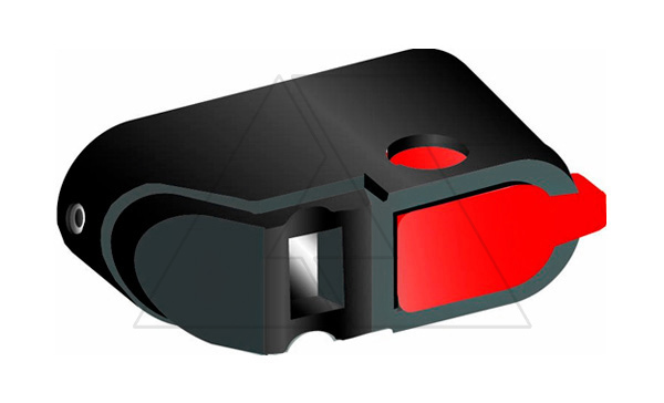 Рукоятка на аппарат OHBS12 для OT16...80F/F_C, черная блок. 1 замком отв. под ось 6mm