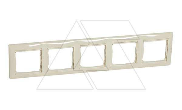 Valena - Рамка 5 постов верт/гориз, слоновая кость (инд. упаковка)