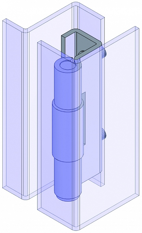 Петля 308V2 скрытая под сварку H=56 мм 110° втулка от интернет-магазина amperkin.by