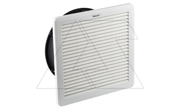 Вентилятор с фильтром SFF сдвижной 48Вт, 400м3/ч, 230VAC, габариты 250x250x105мм, вырез 223x223мм, IP54, RAL7035