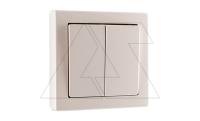 JOWISZ - Выключатель двухклавишный, бежевый