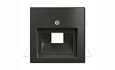 Basic 55 - Лицевая панель для одинарной информационной розетки (шато-черный) от интернет-магазина amperkin.by