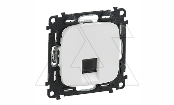 Valena Allure - Розетка телеф. 1хRJ 11 4 конт., белая (инд. упаковка)