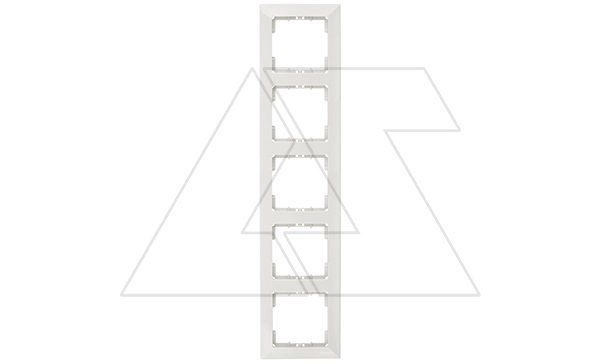 Candela - Рамка 5 постов, к механизмам серии 21, вертикальный монтаж, белый