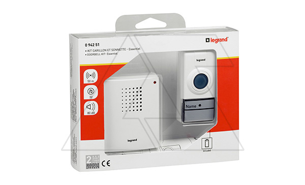 Звонок беспроводной, компл. "Стандарт", 32 мелодии, дальность 50m, белый (стикерованный)