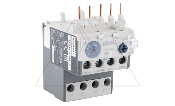 Реле тепловой перегрузки UKH-12M, It=1_1.6A, 1NO+1NC, CLASS 10A, прямой монтаж для UKC(D)-6_16M