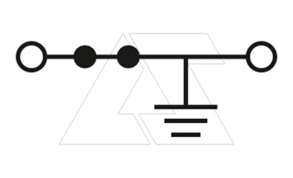 Клемма защитного проводника CXG6 /8x62,1mm, пружинная, 2 присоед., 6mm2, желто-зеленая