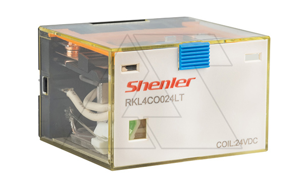 Реле RKL4CO024LT, 4CO, 10A(250VAC/30VDC), 24VDC, мех. индикация, тест-кнопка с блокировкой, LED