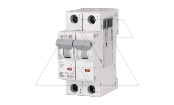 Авт. выключатель HL-B20/2, 2P, 20A, хар-ка B, 4.5kA, 2M