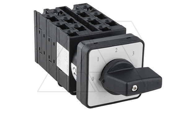 Переключатель UKT0-6-8282/E, 3P, 20A, тип 0-1-2-3-4, 3NO на 1_4, на дверь, фронт IP65