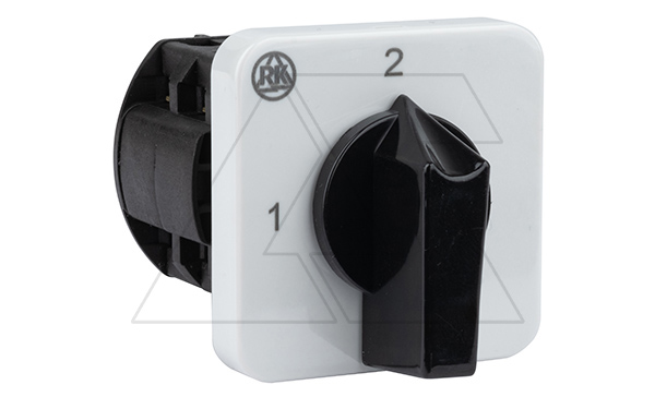 Переключатель BS 25 55 U, 2P, 25A, тип 1-2 (90°), 2NO на 1_2, на дверь, фронт IP40