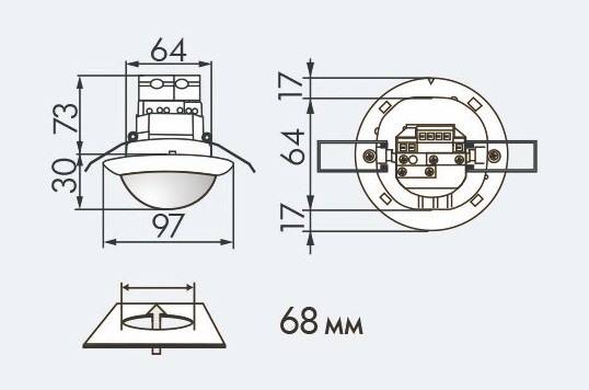 Датчик присутствия B.E.G. PD4-M-1C-FC