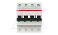 Авт. выключатель S204-C50, 4P C 50A Icu=10kA 4M от интернет-магазина amperkin.by