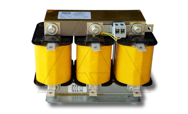 Дроссель защитный TK-25-189-400, трехфазный, Q(LC)=25kVAr, 189Hz (p=7%), 400VAC, термозащита, IP00