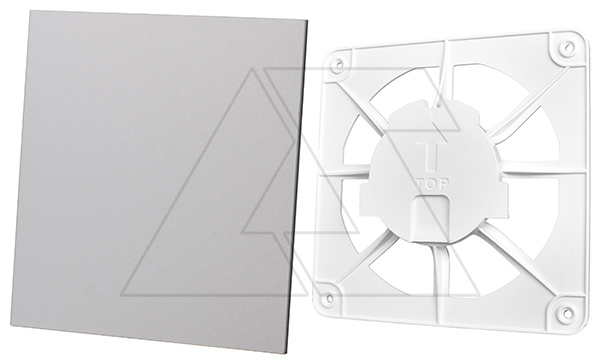 Решетка вентиляционная с панелью декоративной универсальной dRim, пластик, серый