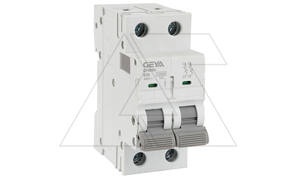 Авт. выключатель GYM9H-2P-20B, 2P, 20A, хар-ка B, 10kA, 2M