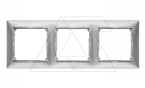 Valena - Рамка 3 поста верт/гориз, алюминий матовый