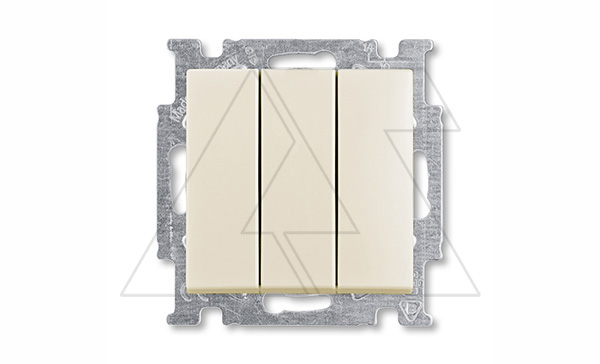 Basic 55 - Выключатель трехклавишный (сл.кость)