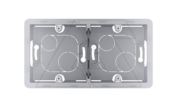 Inspiria - Коробка для наклад. монтажа 2поста (алюминий)