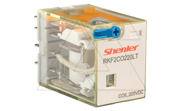 Реле RKF2CO220LT, 2CO, 12A(250VAC/30VDC), 220VDC, мех. индикация, тест-кнопка с блокировкой, LED