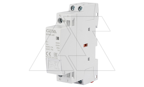 Контактор модульный GYHC-2P, 20A, 1NO+1NC, 24VDC, 1M