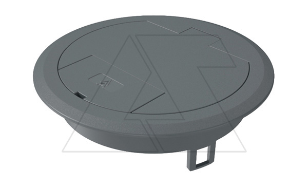 Лючок GES R2 7011 для монтажных коробок MT R2, серый, полиамид