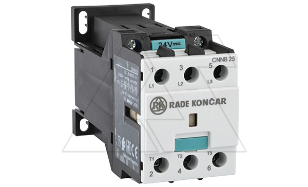 Контактор CNNB 25 00, 24VDC, 3P, 25A/(40A по AC-1), 11kW(400VAC), Uk=24VDC